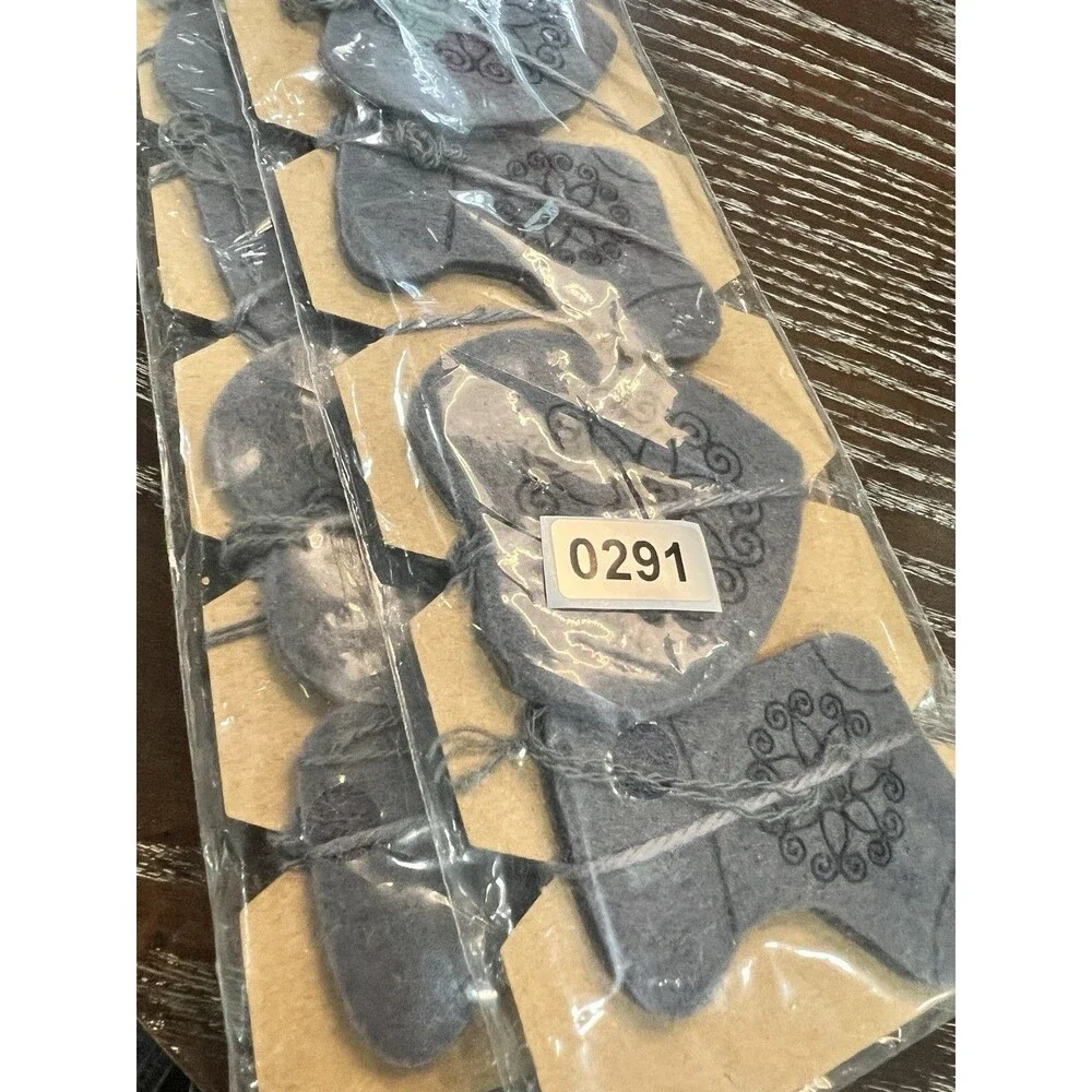 2 packages of Vinter IKEA garland felt gray Christmas Tree Paper heart stocking